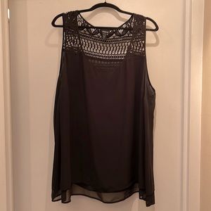 Torrid Crochet knit black cami